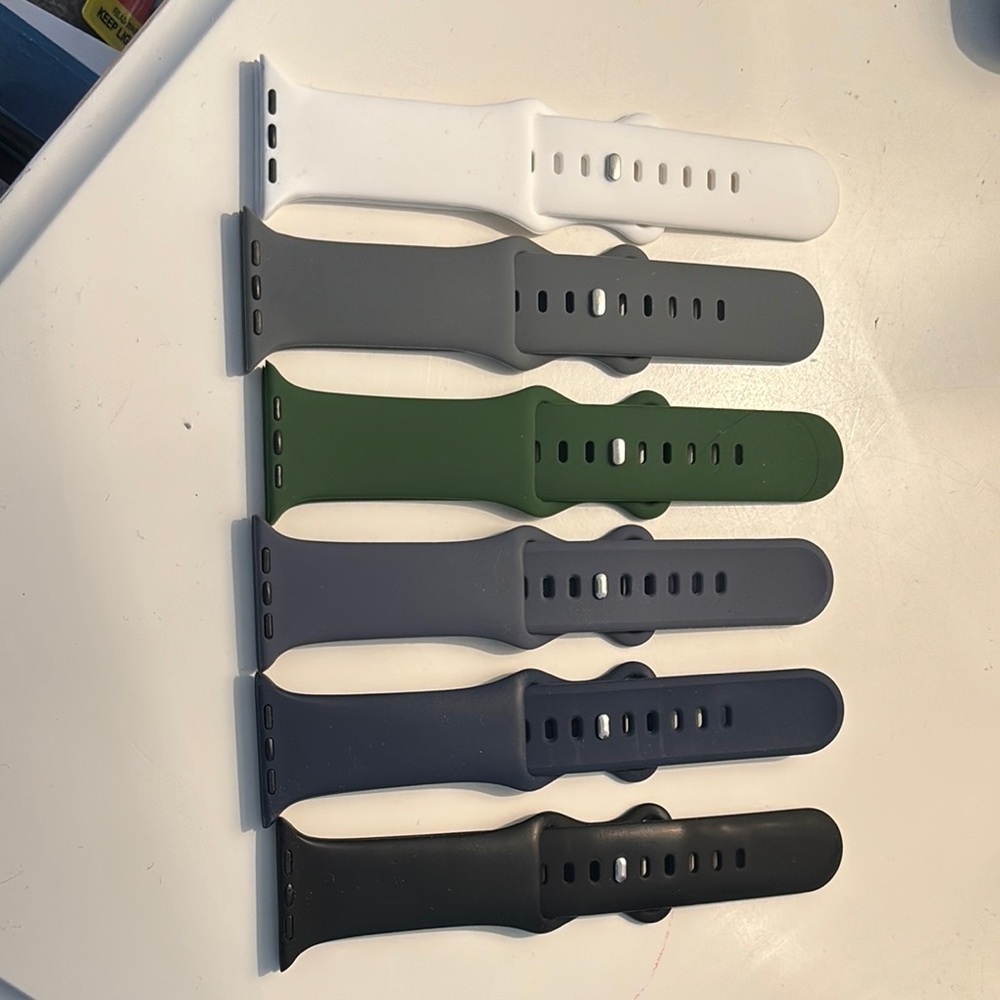 Set of 6 Silicone Watch Bands - Picture 1 of 1